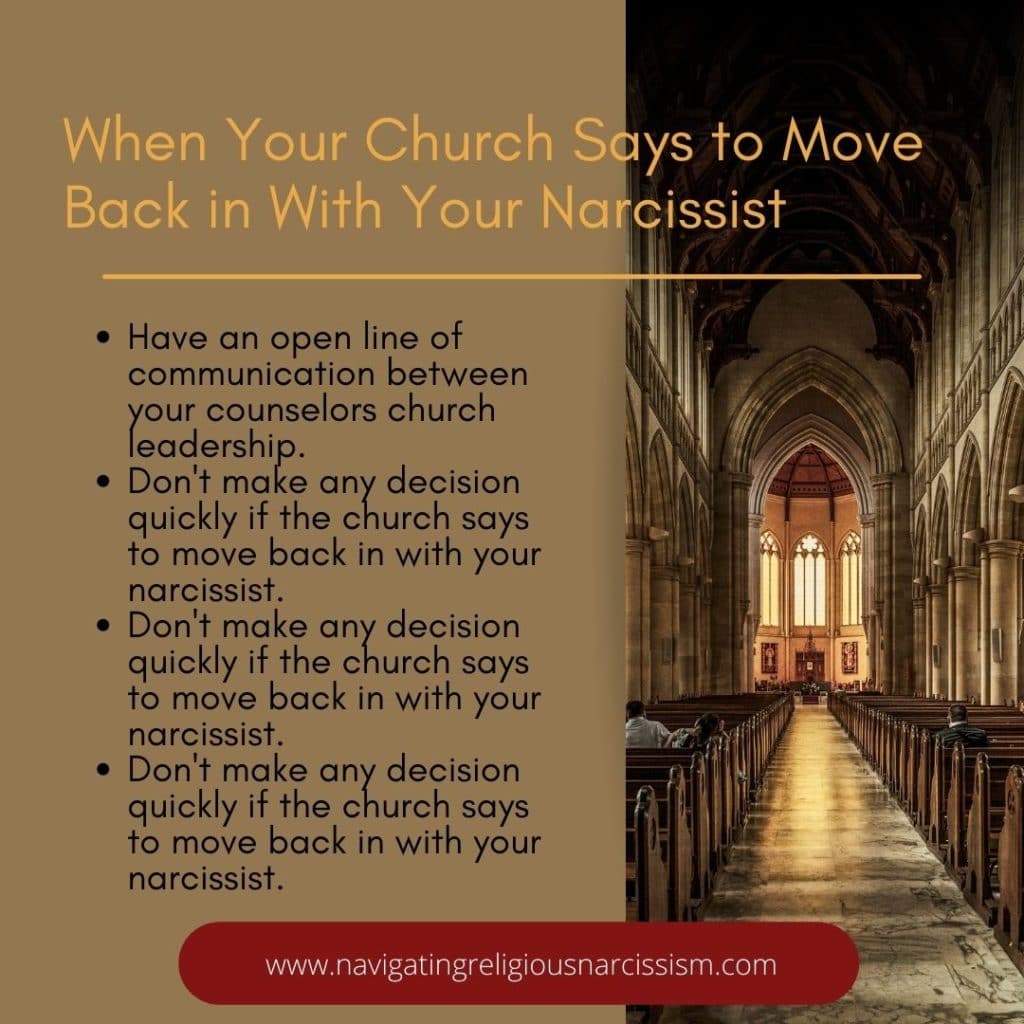When Your Church Says to Move Back in With Your Narcissist Graphic