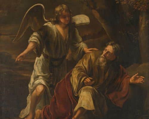 An angel visiting Joseph, telling him that he should not divorce Mary, but marry her and care for the baby she is carrying as his own. This photo represents the title of the article, "Surprising Examples of Divorce in the Bible."